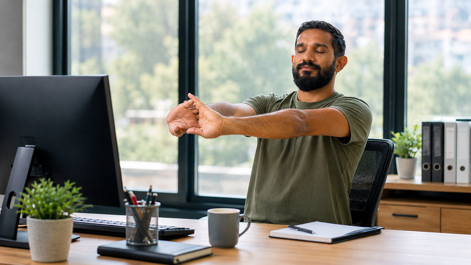 desk yoga